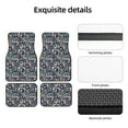 thumbnail image 5 of Sikiie Purple-Gold Triangles Car Foot Mat Set of 4 Pieces Basics Universal Fit Rubber Carpet Floor Mats For Car SUV Van & Truck, 26.8"L x 17.3"W (Front), 13"L x 17.3"W(Rear), 5 of 6