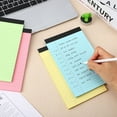 thumbnail image 3 of sixwipe 6 Pcs Colored Legal Pads, Colored Writing Pads 5*8 Inch, 50 Sheets Wide Legal Ruled, Note Pads, Notepads 80GSM Thick Paper Memo Pads To Do List for Office Work, 3 of 7