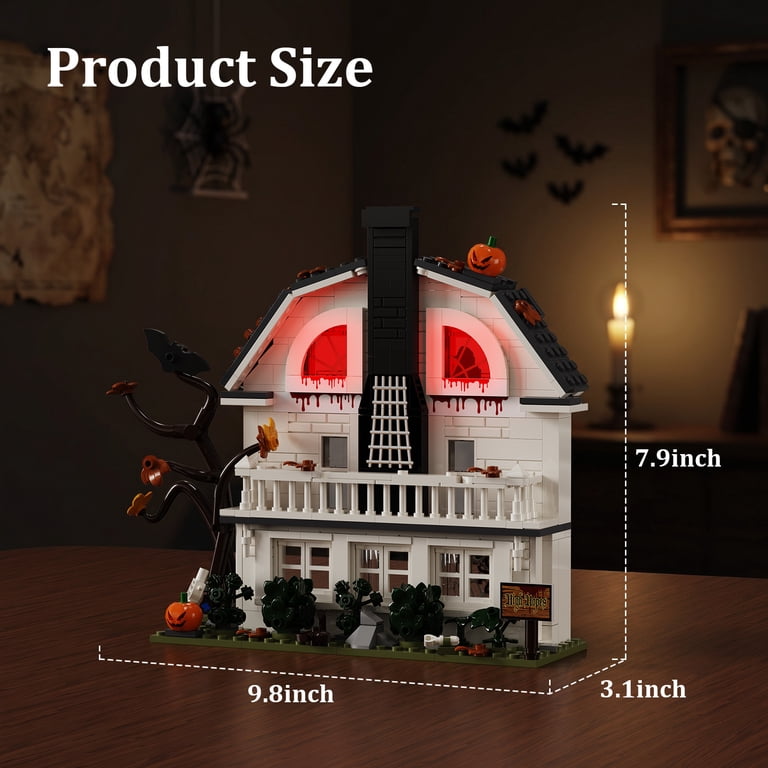 Amityville House Building Blocks Set Horror Castle Halloween Decor