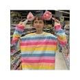 thumbnail image 4 of Dragonus Womens Rainbow Striped Pullover Loose Sweater Ladies Long Sleeve Jumper Sweatshirt Top, 4 of 5