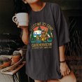 thumbnail image 2 of Blusa holgada de manga corta con estampado de letras chistosas y mangas caídas vintage para mujer Pompotops  hfajkhk124008, 2 of 9