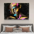 thumbnail image 4 of Modern Black Gold African Woman Oil Painting Poster Decorative Painting Canvas Wall Art Living Room Posters Bedroom Painting,Frame-style,12x18inch(30x45cm), 4 of 8
