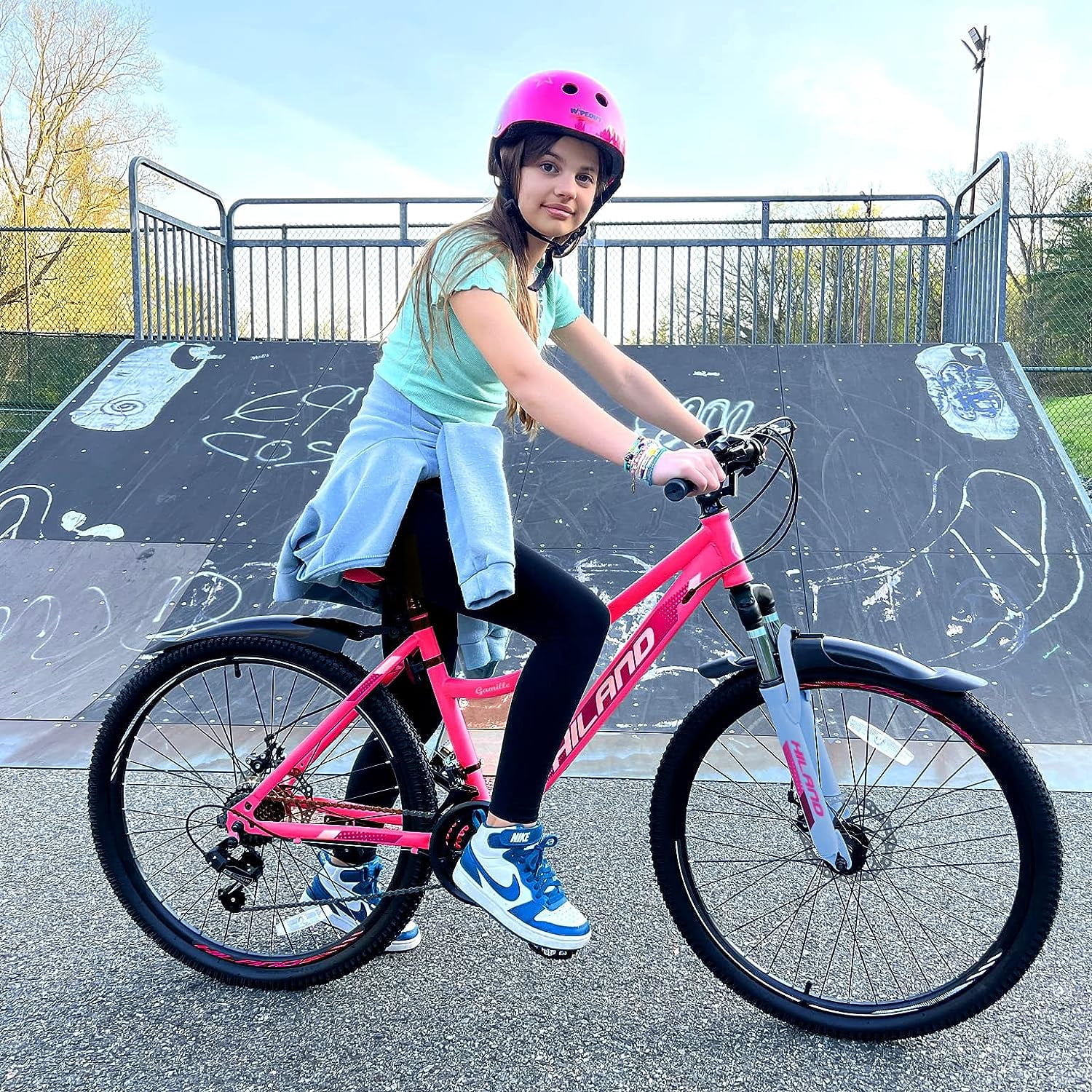 Hiland Women's 26" Mountain Bike 21 Speed, Pink
