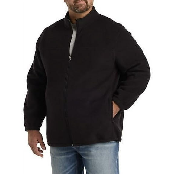 Full-Zip Polar Fleece Jacket Black 3XL