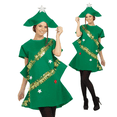 thumbnail image 3 of Diconna Costume de Cosplay Parent-Enfant, Robe en Forme de Sapin de Noël, 3 of 5