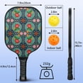 thumbnail image 4 of Pickleball Paddles Set,Pioneer Flower Floral Print Pattern Fiberglass Surface Pickleball Racket Set with 2 Indoor Outdoor Pickleball Balls and Pickleball Bag,Pickle-ball Equipment, 4 of 6