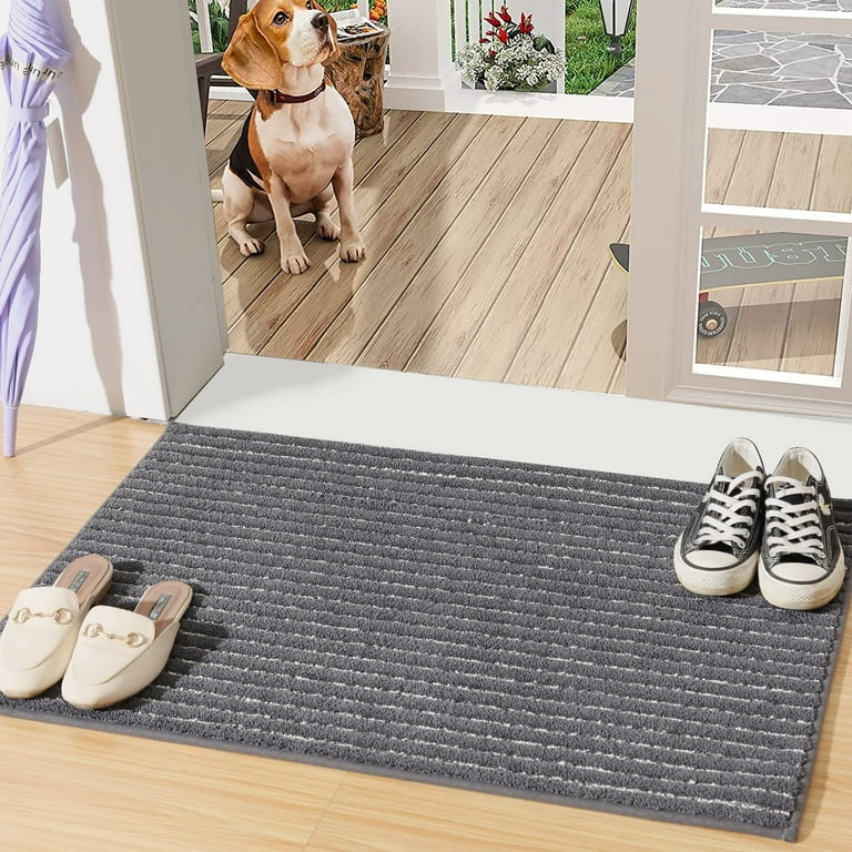 KARLSITEK Indoor Front Door Mat Welcome Mats Non-Slip Doormat Entry Rugs  for Inside House and Home Entrance 