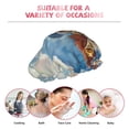 thumbnail image 6 of KLL Dog Angel Ascension Pattern Shower Cap & Bath Cap for Women,Reversible Oversized Waterproof Shower Caps for all Hair Lengths,Elastic Reusable Bathing Hair Cap, 6 of 6