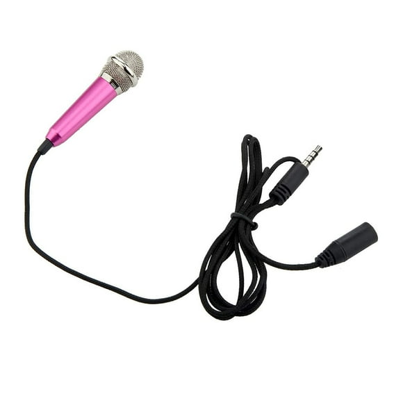 Thinsony 4 Pieces Mini Wired Microphone Portable 3.5mm Mobile Phone Mic Entertainment Aluminum Alloy Pocket Home Studio 1 1Set