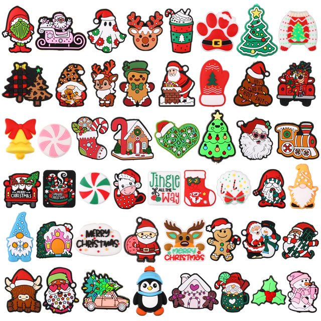 Cuentas Focales de Silicona Watersay Navidad 50 Piezas para Manualidades DIY