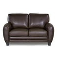 thumbnail image 5 of Lexicon Rubin Faux leather 2-Piece Upholstered Sofa Set in Dark Brown, 5 of 12