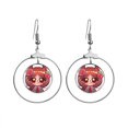 thumbnail image 1 of Squirrel Subshrubby Peony Flower Earrings Dangle Hoop Jewelry Drop Circle, 1 of 3