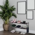 thumbnail image 6 of Modern 2-Tier Shoe Storage Freestanding Organizer Rack Entryways Hallways Dorm, 6 of 7