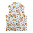 thumbnail image 2 of Psesaysky Cartoon Capybara & Axolotl Sleeveless Fleece Jacket Soft with Lightweight Polyester Kids Zip Up Vest for Daily Life Spring, 2 of 9