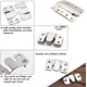 thumbnail image 4 of Flush Mount Brackets, Headboard Wall Fixing Brackets Wall Mount Interlocking Z Clip Hook Hardware For Furniture Connecting, Pictures Mirrors, 4 of 5