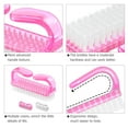 thumbnail image 5 of Handle Grip Nail Brush, Nail Brushes Hand Fingernail Brush Cleaner Scrubbing Kit Pedicure for Toes and Nails Men Women (4 Pack), 5 of 13