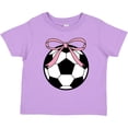 thumbnail image 3 of Inktastic Girls Soccer Ball Coquette Bow Girls Toddler T-Shirt, 3 of 5