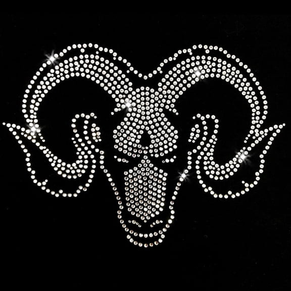 JCS Rhinestones Ram Head Iron-on Rhinestone Transfer by JCS Rhinestones