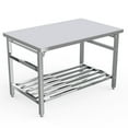 thumbnail image 1 of Table en Acier Inoxydable pour Préparation et Travail, Table de Préparation Commerciale Pliante Robuste en Acier Inoxydable 24 x 60 Pouces avec Tablette Inférieure Ajustable, 1 of 1