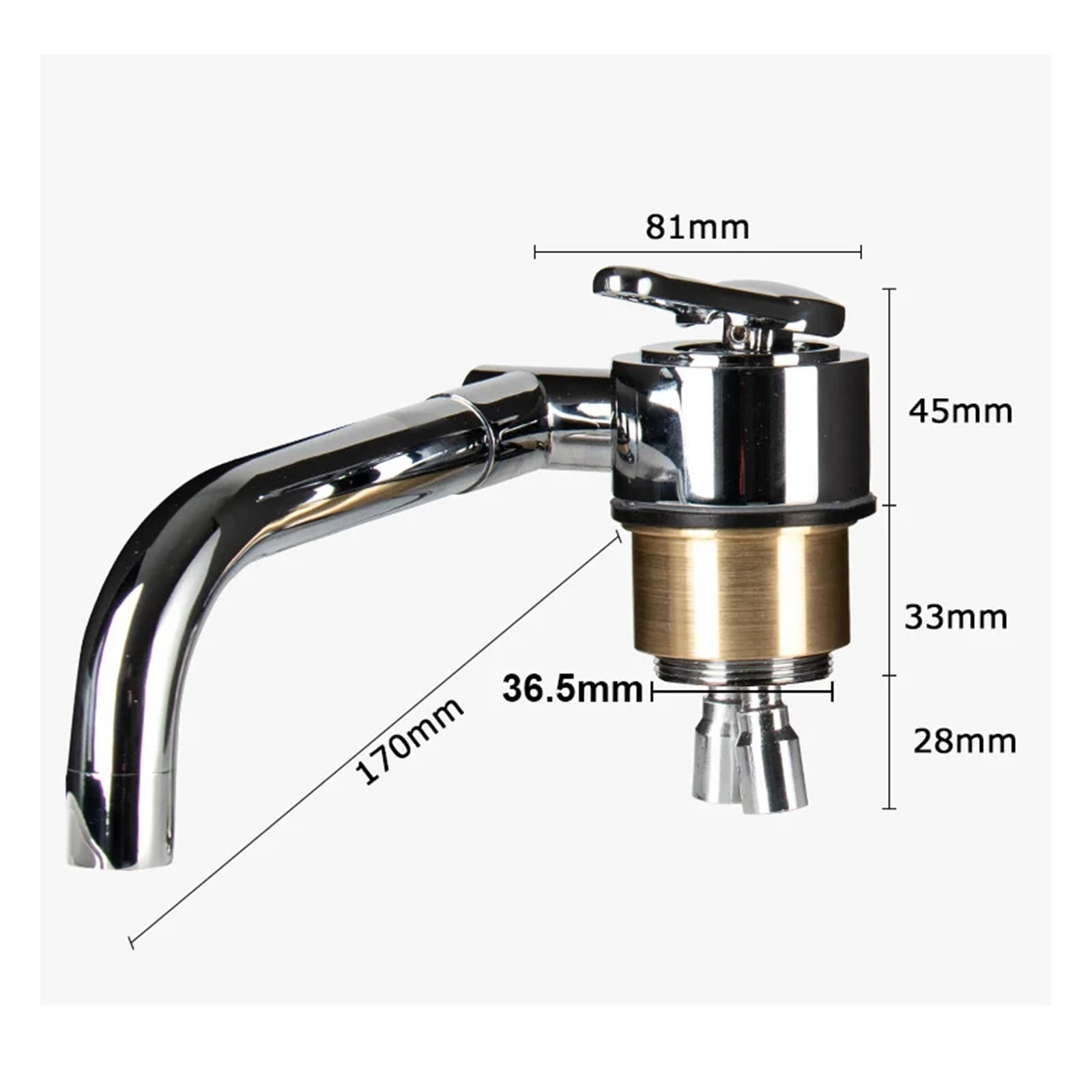 Motorhome Trailer Modification Parts Kitchen Bathroom Hot and Cold Folding Faucet 304 Stainless Steel Faucet RV Camper Accessori ,Effortless Installation