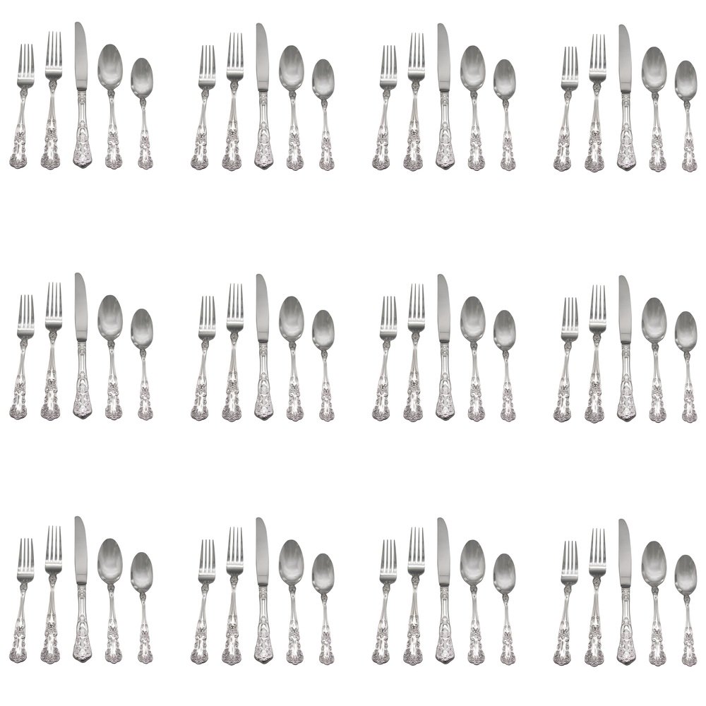 Gorham Blossom 18/10 Stainless Steel 60pc. Flatware Set (Service for