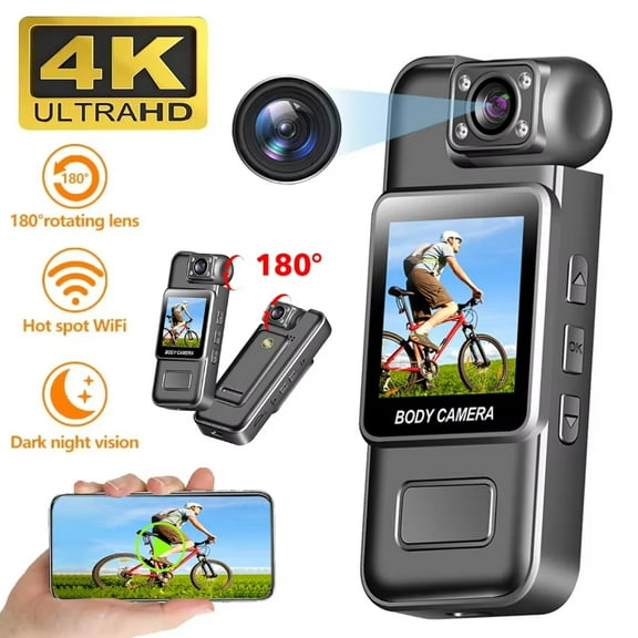 4K Ultra HD Mini Action Camera: WiFi, Infrared Night Vision, Body Cam & Sports DV for Riding and Outdoor Use