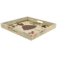 thumbnail image 5 of Northlight Set of 3 Vintage-Style Fashion and Dresses Square Wooden Serving Trays - White/Brown, 5 of 9