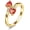 A-January-Created Garnet, variant on 1CT Adjustable Women Heart Ring 14K Gold Plated Birthstone Rings for Women Promise Ring for her Simulated Gemstone Statement Stackable Band Width 2mm Open Size 5~9