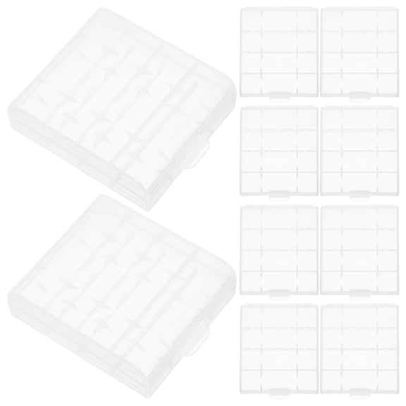WRITWAA 12Pcs Sturdy Plastic Battery Storage Case with Clear Design for Aa and Aaa Batteries