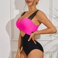 thumbnail image 6 of Elainilye Fashion One Piece Bathing Suit for Women Solid Color Sexy Hollow Swimsuit One-Piece Swimsuits Beachwear,Pink, 6 of 6