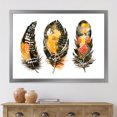 thumbnail image 3 of Designart 'Ethnic Boho Art Orange Feathers' Bohemian & Eclectic Framed Art Print, 3 of 4