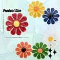 thumbnail image 3 of Outdoor Metal Wall Art, Metal Flower Wall Art, 3 in Diameter, Colorful Floral Wall Sculptures, 6 Pc Set, Patio Porch Accents, 2026 Decorations, 3 of 6