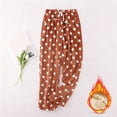 thumbnail image 2 of KHONTS Women's Fuzzy Plush Pajama Pants Fluffy Pj Pants Warm Pjs for Winter Coffee XL, 2 of 4