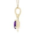 thumbnail image 2 of ANGARA Natural Solitaire Round 1.15 ct Amethyst Infinity Twist Pendant in 14K Yellow Gold for Women (Size-7mm) | February Birthstone, Anniversary, Jewelry Gift for Women | Natural Amethyst Necklace, 2 of 9