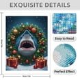 thumbnail image 3 of Diamond Art Kit for Adults, Festive Shark Wreath With Gifts Diamond Painting for Adults Beginners, 5D DIY Diamond Art Painting Kits, Colorful Diamond Painting Craft for Home Decor 12x16, 3 of 7