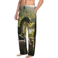 thumbnail image 6 of Naloa Deep Forest Stone Green Dragon Pajama Pants Men, PJ Bottoms, Sleep & Lounge Pants-X-Large, 6 of 6