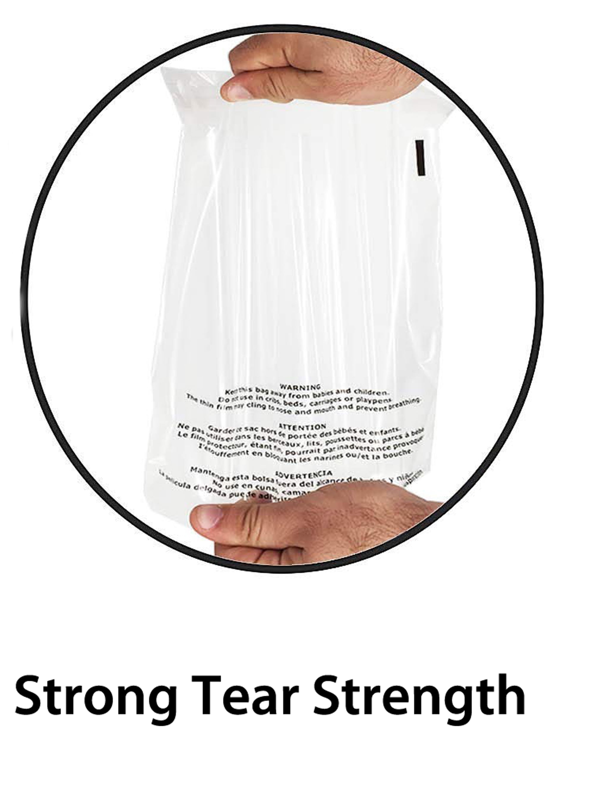 10 x 15 Suffocation Warning Clear Plastic Self Seal Poly Bags 1.5 Mil
