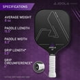 thumbnail image 4 of JOOLA Method CGS 12mm Pickleball Paddle, Black, 4" Slim Grip Circumference, Pro Racket, 4 of 6