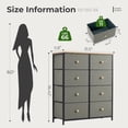 thumbnail image 5 of CONCETTA 8-Drawer Fabric Dresser Storage Chest for Bedroom, Closet, Entryway, Storage Furniture for Adults, Dark Green, 5 of 8