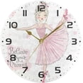 thumbnail image 5 of GZHJMY Ballet Girl Wall Clock, 10" Silent Non Ticking Round Clock, Oil Painting Easy to Read Clock for Living Room Bedroom Bathroom Home Decor Holiday Gifts, 5 of 7