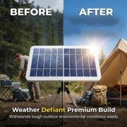 Portable USB Solar Panel, 5V 2W High Efficiency Monocrystalline Charger for Phone Fan Lantern, Camping Hiking Travel