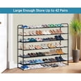 thumbnail image 3 of Long Shoe Rack for Closet, Wide Shoe Storage Organizer Stackable Sneaker Shelf for Floor, Bedroom, 3 of 14