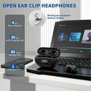 Byseng YYK-Q71 Wireless Earbuds with Open Ear Clip Headphones, Bluetooth 5.3, Black, 1 Count