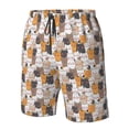thumbnail image 4 of Pofeuu Cute Cats Prin Men's Swim Trunks Quick Dry Bathing Suit Swimming Board Shorts Mesh Lining Beach Swimwear-Large, 4 of 6