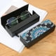 thumbnail image 5 of Caja de gafas de sol portátil de carcasa dura para gafas de cuero con pintura de diamante DIY Likrtyny Oficina Multiescena Multifunción, 5 of 9