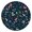 Blue, variant on Fitted Round Tablecloth with Allover Floral Print, Elastic Border for Snug Fit, Water-Resistant and Easy Clean, Fits 44-52 Inch Table