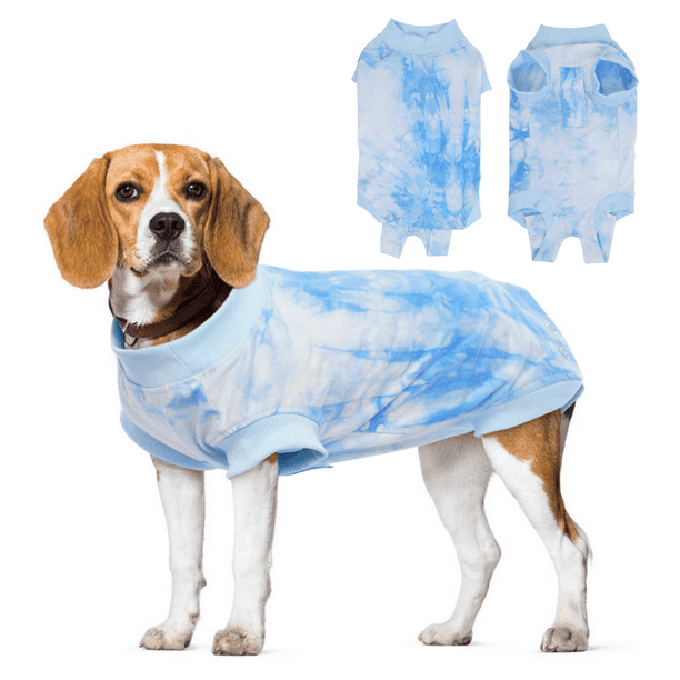 Kuoser Dog Recovery Suit Pet Tie-Dye Color Recovery Shirt Surgical