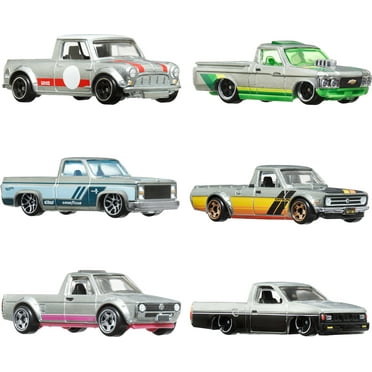 Hot Wheels 1:64 Scale Die-Cast Toy Cars & Trucks, Set of 6 Zamac Vehicles (Styles May Vary) [Walmart Exclusive]