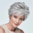 thumbnail image 1 of Pelucas de corte Pixie Boy de pelo corto para mujer, Bobs, Cosplay blanco plateado Natural Sailing Electrónica, 1 of 2