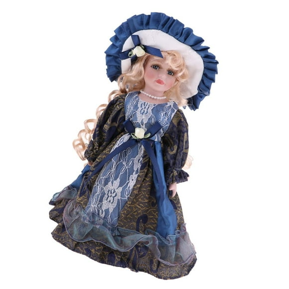 Muñeca de Vintage de 30 Cabello Dorado, Creativo de San Valentín para Novia, Colección de Decoración de Exhibición de Personas Macarena Muñeca de porcelana victoriana